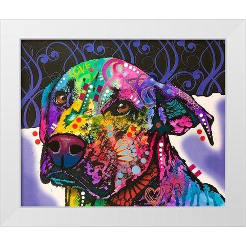 Expression White Modern Wood Framed Art Print by Dean Russo Collection