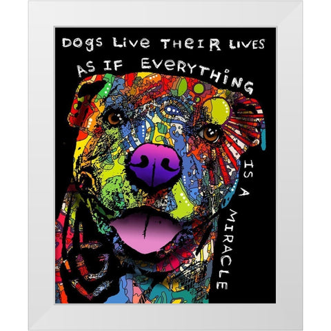 Miracle White Modern Wood Framed Art Print by Dean Russo Collection