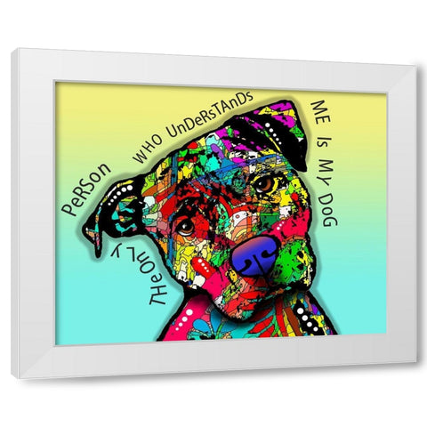 The Only Person White Modern Wood Framed Art Print by Dean Russo Collection