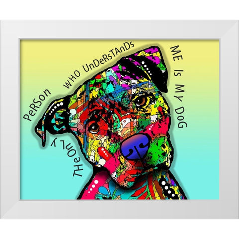The Only Person White Modern Wood Framed Art Print by Dean Russo Collection