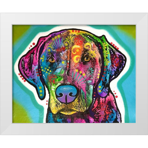 What Now White Modern Wood Framed Art Print by Dean Russo Collection