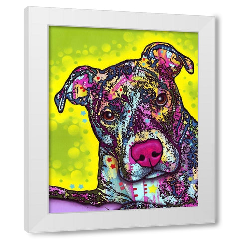 Brindle White Modern Wood Framed Art Print by Dean Russo Collection