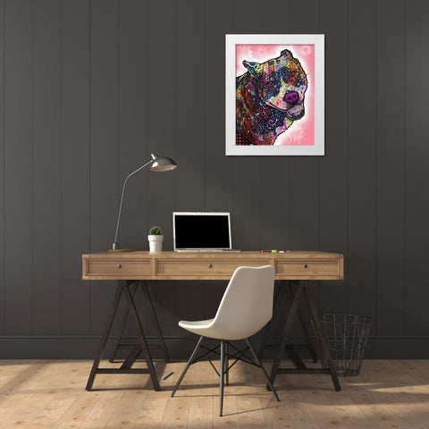 Indelible White Modern Wood Framed Art Print by Dean Russo Collection