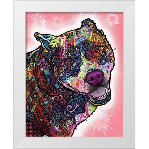 Indelible White Modern Wood Framed Art Print by Dean Russo Collection