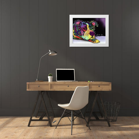 Affection White Modern Wood Framed Art Print by Dean Russo Collection