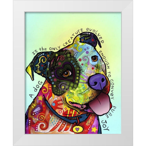 Pure Joy White Modern Wood Framed Art Print by Dean Russo Collection