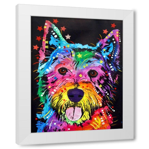Westie White Modern Wood Framed Art Print by Dean Russo Collection