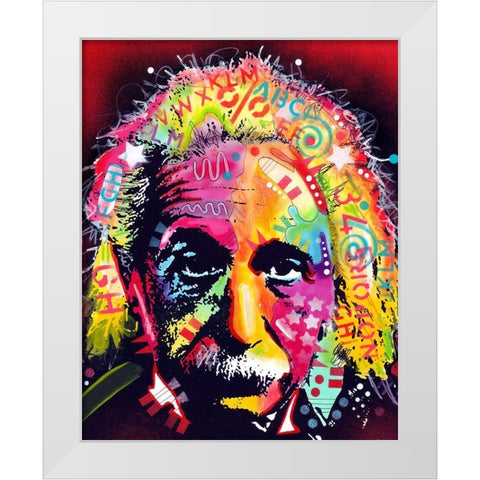Einstein II White Modern Wood Framed Art Print by Dean Russo Collection