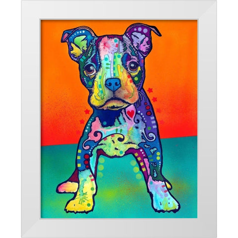 On My Own White Modern Wood Framed Art Print by Dean Russo Collection