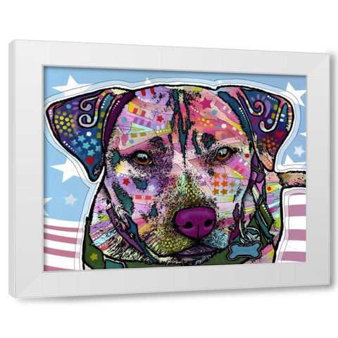 Dakota White Modern Wood Framed Art Print by Dean Russo Collection