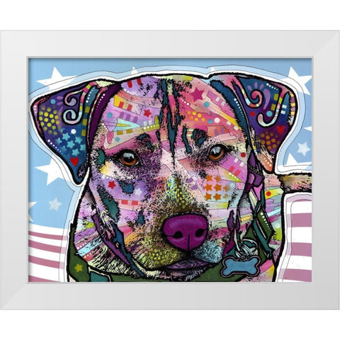 Dakota White Modern Wood Framed Art Print by Dean Russo Collection