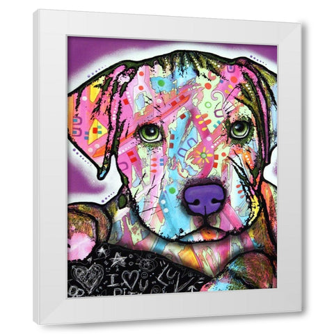 Baby Pit White Modern Wood Framed Art Print by Dean Russo Collection
