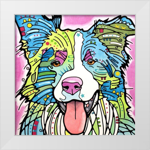 Colly White Modern Wood Framed Art Print by Dean Russo Collection