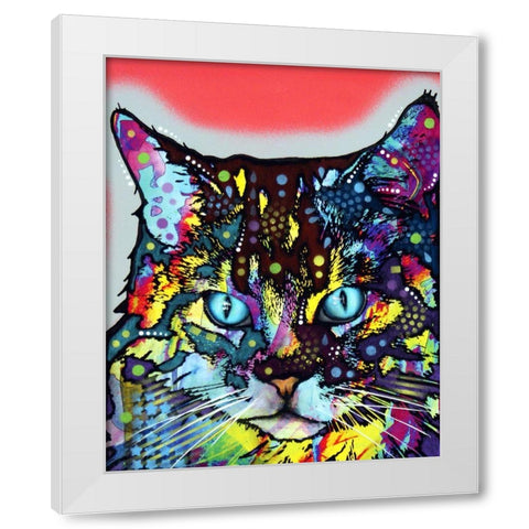 Maine Coon White Modern Wood Framed Art Print by Dean Russo Collection