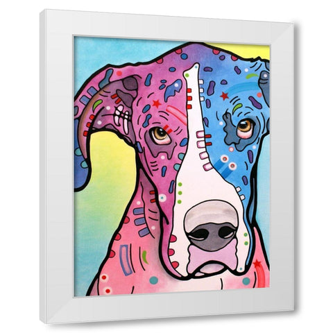 Nobodys Fool White Modern Wood Framed Art Print by Dean Russo Collection