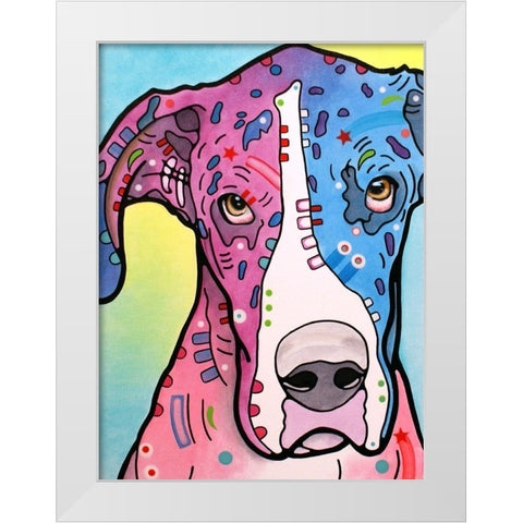 Nobodys Fool White Modern Wood Framed Art Print by Dean Russo Collection