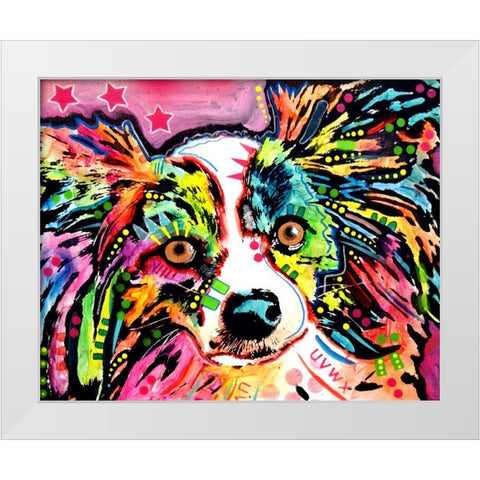 Papillon 9149 White Modern Wood Framed Art Print by Dean Russo Collection