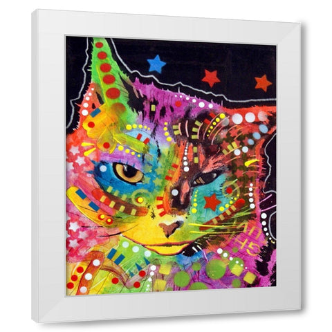 Puff White Modern Wood Framed Art Print by Dean Russo Collection