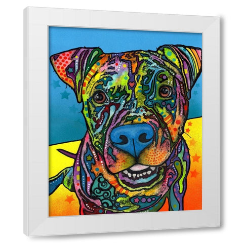 Maccabee White Modern Wood Framed Art Print by Dean Russo Collection