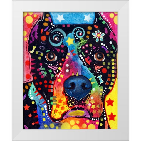 Junior White Modern Wood Framed Art Print by Dean Russo Collection