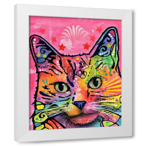 Beast White Modern Wood Framed Art Print by Dean Russo Collection