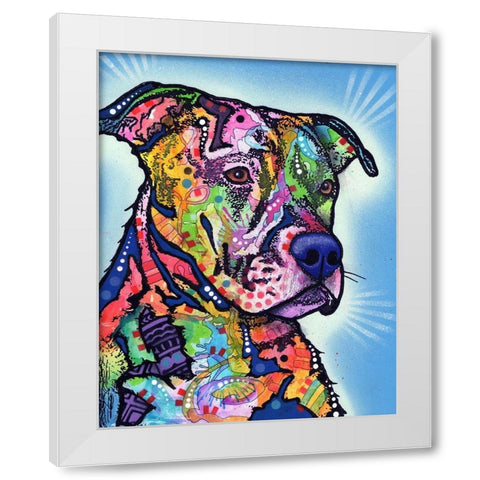 Deacon White Modern Wood Framed Art Print by Dean Russo Collection