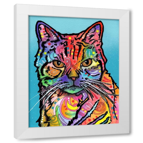 Jones White Modern Wood Framed Art Print by Dean Russo Collection