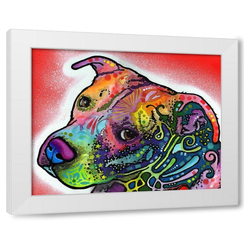 Mocha White Modern Wood Framed Art Print by Dean Russo Collection