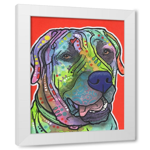 Zeus White Modern Wood Framed Art Print by Dean Russo Collection