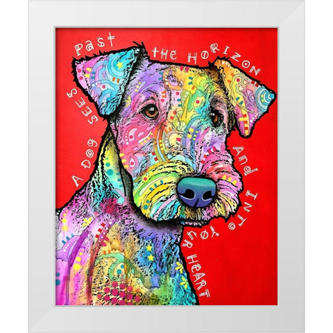 Into Your Heart White Modern Wood Framed Art Print by Dean Russo Collection