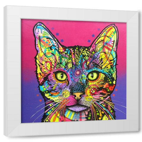 Shiva White Modern Wood Framed Art Print by Dean Russo Collection