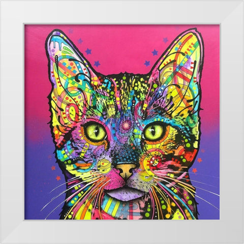 Shiva White Modern Wood Framed Art Print by Dean Russo Collection