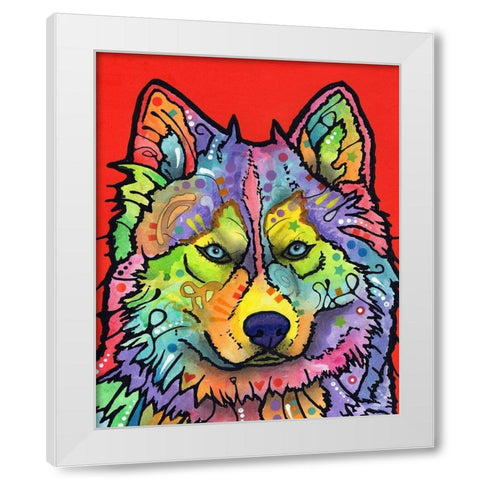 Magua White Modern Wood Framed Art Print by Dean Russo Collection