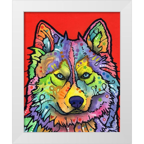 Magua White Modern Wood Framed Art Print by Dean Russo Collection