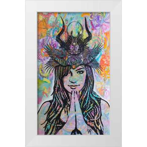 Dissident White Modern Wood Framed Art Print by Dean Russo Collection