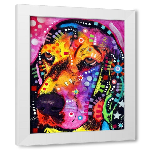 Blossom White Modern Wood Framed Art Print by Dean Russo Collection