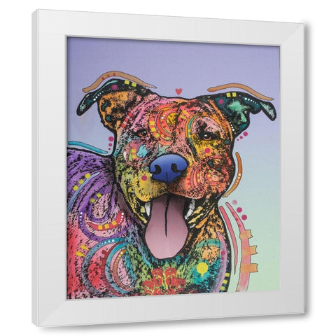 Zoey White Modern Wood Framed Art Print by Dean Russo Collection