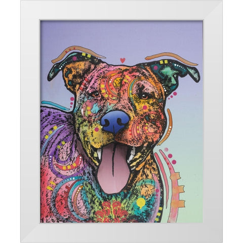 Zoey White Modern Wood Framed Art Print by Dean Russo Collection