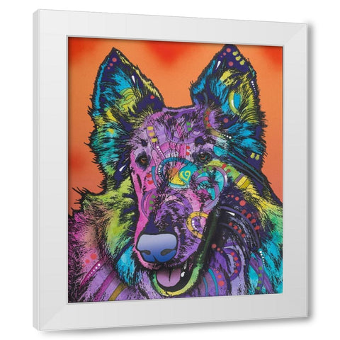 Ava White Modern Wood Framed Art Print by Dean Russo Collection