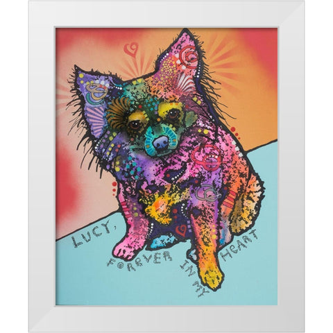 Lucy B White Modern Wood Framed Art Print by Dean Russo Collection