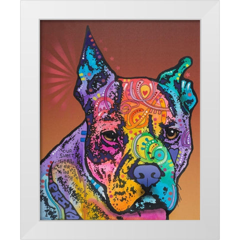 Priya White Modern Wood Framed Art Print by Dean Russo Collection