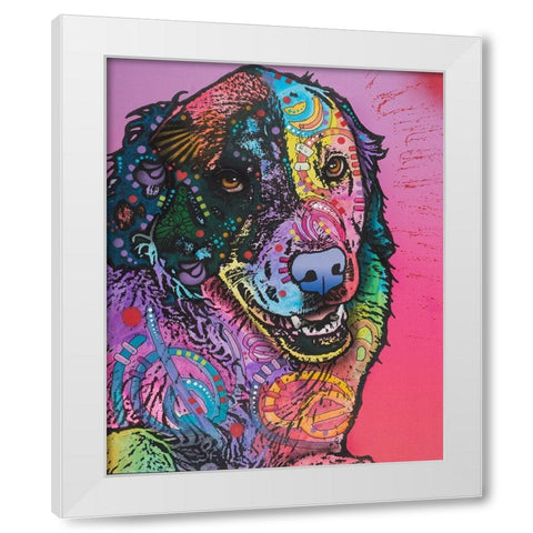 Splatter White Modern Wood Framed Art Print by Dean Russo Collection