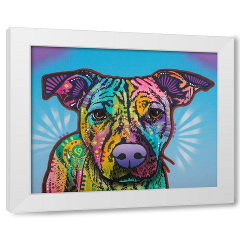 Roo White Modern Wood Framed Art Print by Dean Russo Collection