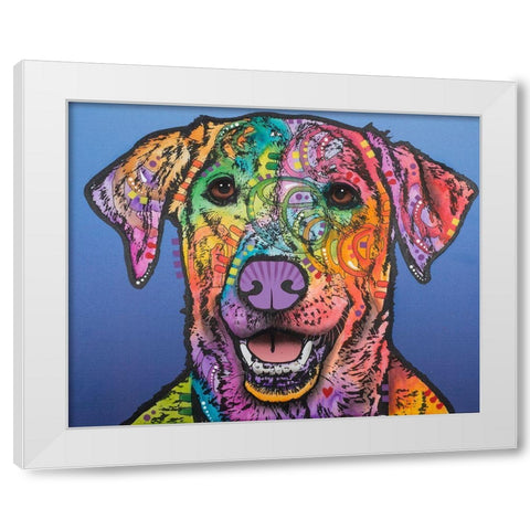 Rocco  White Modern Wood Framed Art Print by Dean Russo Collection