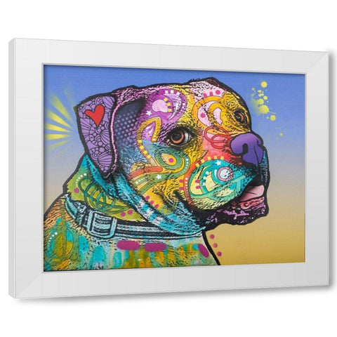 Deuce-007 White Modern Wood Framed Art Print by Dean Russo Collection