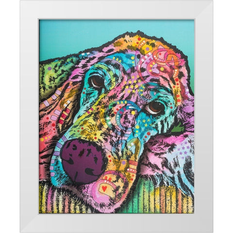 Sadie-005 White Modern Wood Framed Art Print by Dean Russo Collection