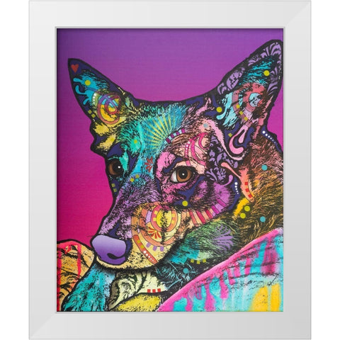 Zena-004 White Modern Wood Framed Art Print by Dean Russo Collection