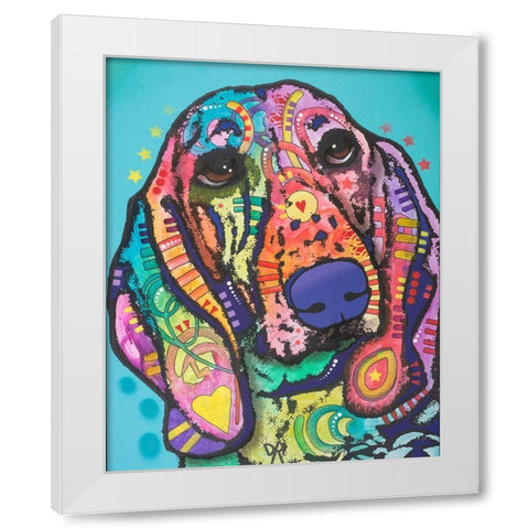 Austin White Modern Wood Framed Art Print by Dean Russo Collection