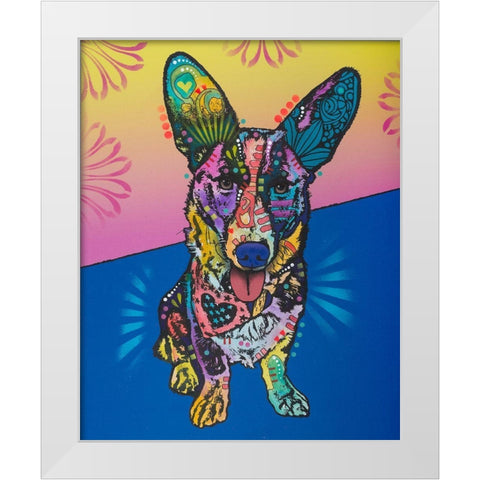 Gracie White Modern Wood Framed Art Print by Dean Russo Collection