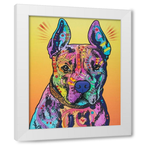 Bugsy 2 White Modern Wood Framed Art Print by Dean Russo Collection